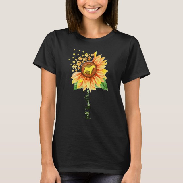 Bull Terrier Mamma Sunsphere for Bull Terrier T Shirt (Framsida)