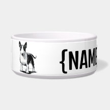 Bull Terrier med NAMN Bowls