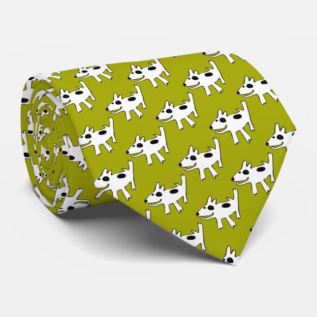Bull Terrier med roligt doodle Slips (Rullad)