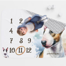 Bull Terrier Milestone Bebisfilt