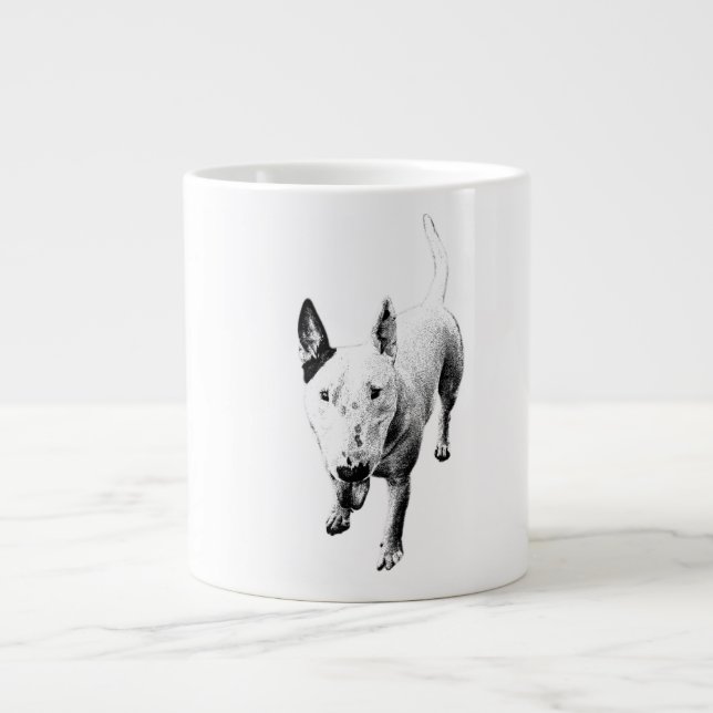 Bull Terrier Mug – Soulful Grit, Front and Center Jumbo Mugg (Framsidan)