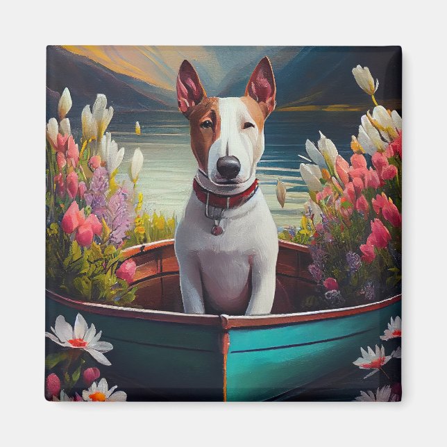 Bull Terrier on a Paddle: A Scenia Äventyr Magnet (Framsidan)