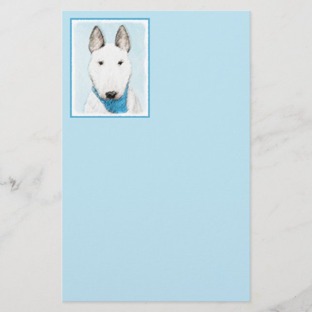 Bull Terrier Painting - Cute Original Hund Art (Framsida)