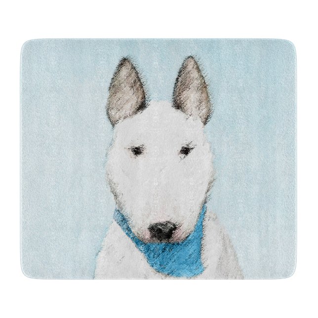 Bull Terrier Painting - Cute Original Hund Art (Framsidan)