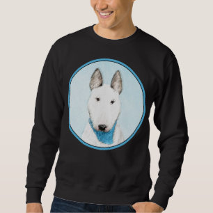 Bull Terrier Painting - Cute Original Hund Art Lång Ärmad Tröja