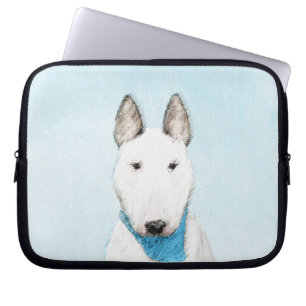 Bull Terrier Painting - Cute Original Hund Art Laptop Fodral