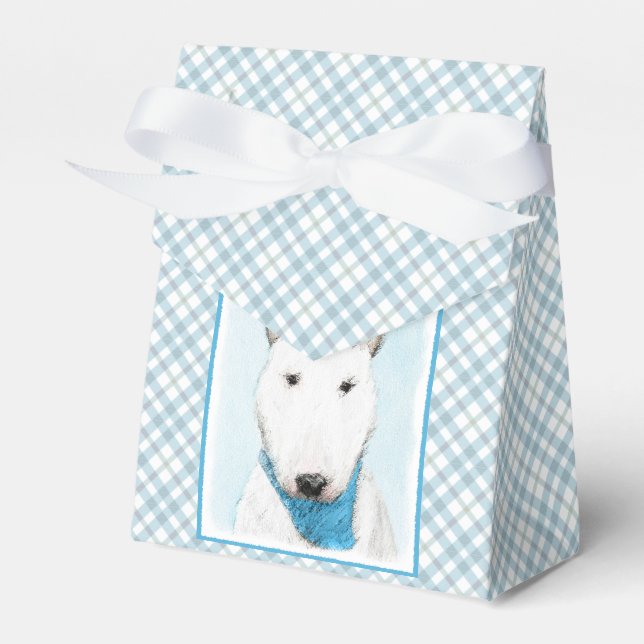 Bull Terrier Painting - Cute Original Hund Art Presentaskar (Framsidan Sidan)