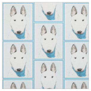 Bull Terrier Painting - Cute Original Hund Art Tyg