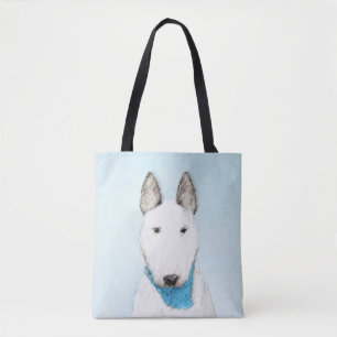 Bull Terrier Painting - Cute Original Hund Art Tygkasse