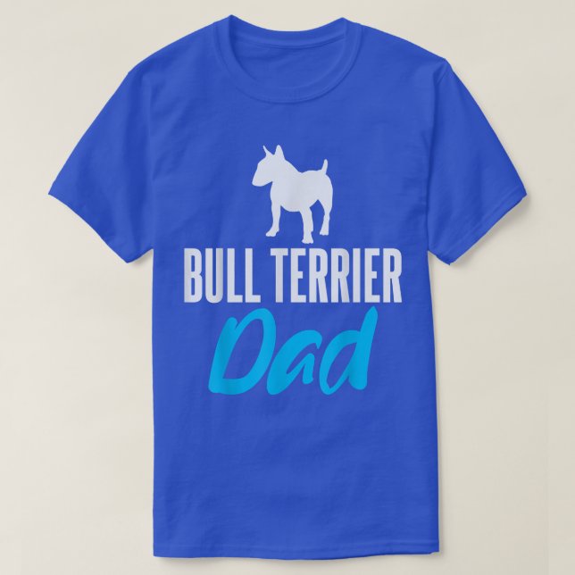 Bull Terrier Pappa Funny Sendering Hundar Owners  T Shirt (Design framsida)