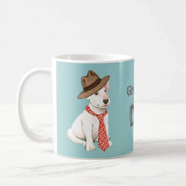Bull Terrier Pappa Kaffemugg (Vänster)