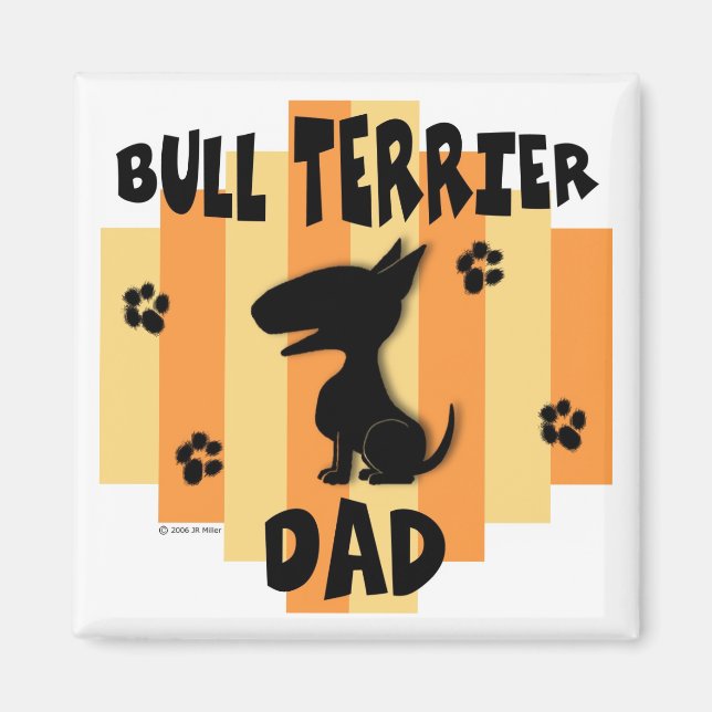 Bull Terrier Pappa Magnet (Framsidan)