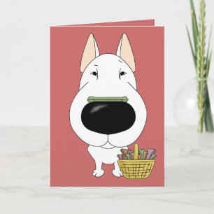 Bull Terrier - Påsk Bone Hunt, vem? Helgkort