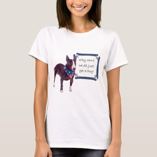 Bull Terrier Patriotisk T-Shirt (Framsida)