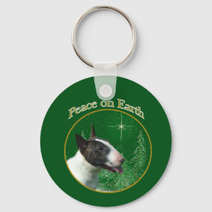 Bull Terrier Peace Nyckelring