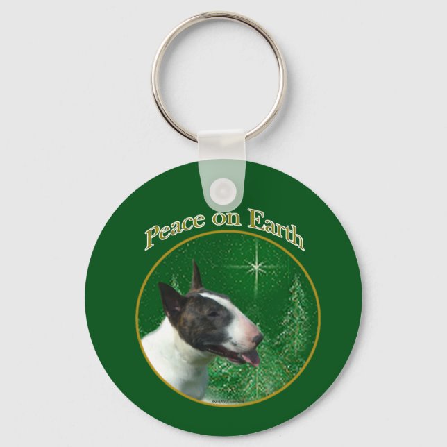 Bull Terrier Peace Nyckelring (Framsida)