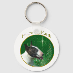 Bull Terrier Peace Nyckelring