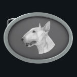 Bull Terrier pencil teckning<br><div class="desc">En utförlig pennskiss av en Bull Terrier av konstnären Danguole Serstinskaja, som visar dess karakteristiska huvudform med avlång muzzel, spetsig öron och uttrycksfullt ögon. Teckning betonar hund muskelstruktur och jämna jacka, med mjuk skuggning som ger djup och struktur. Fokus på Bulls Terriers profil, som belyser dess särdrag och dess egenskaper....</div>