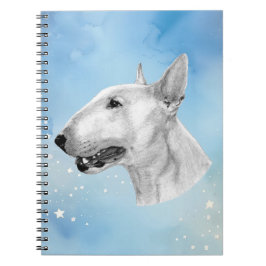 Bull Terrier pencil teckning Anteckningsbok