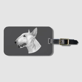 Bull Terrier pencil teckning Bagagebricka