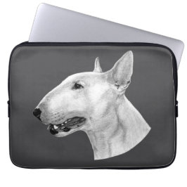 Bull Terrier pencil teckning Laptop Fodral