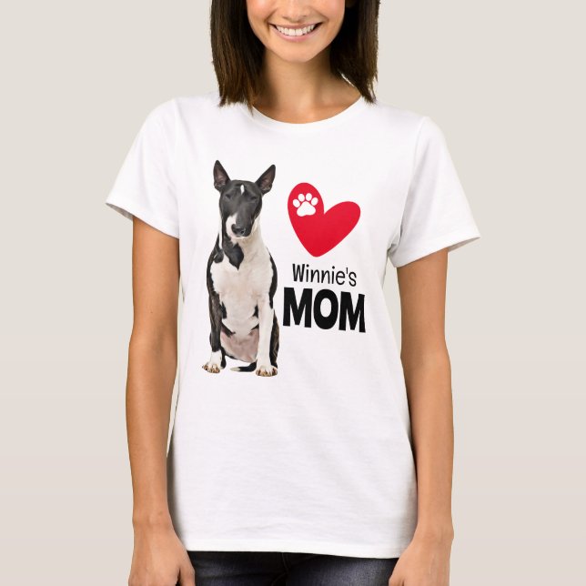Bull Terrier Personlig Mamma T Shirt (Framsida)