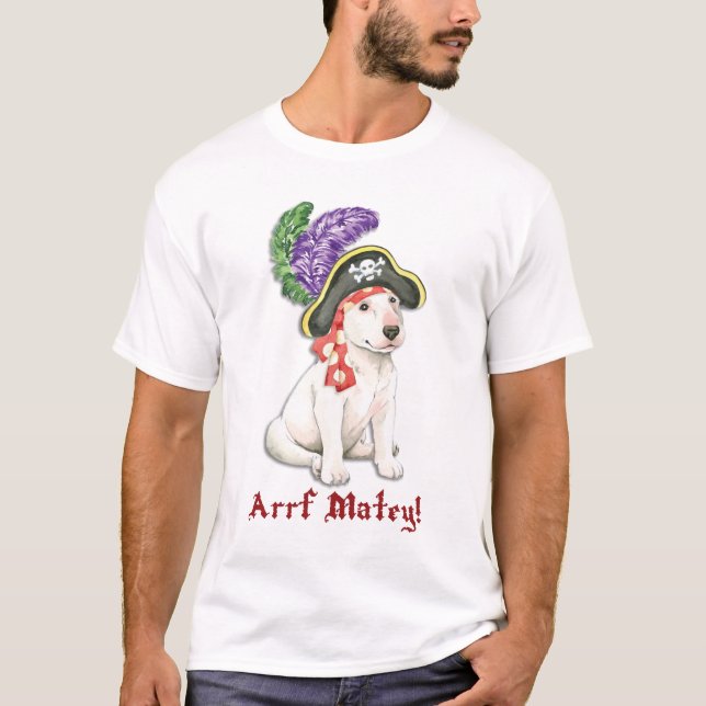 Bull Terrier Pirat T-shirt (Framsida)