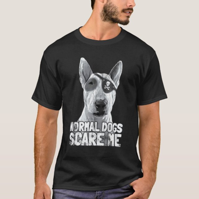 Bull Terrier Pirat T Shirt (Framsida)