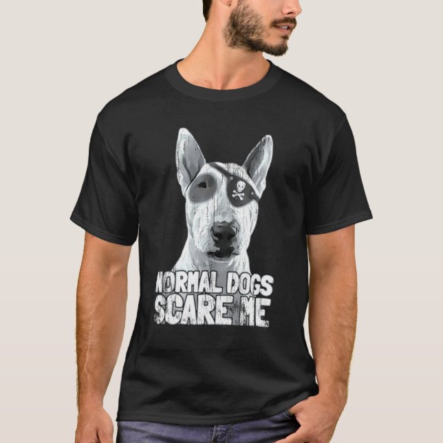 Bull Terrier Pirat T Shirt (Framsida)