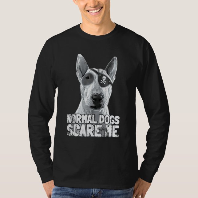 Bull Terrier Pirat T Shirt (Framsida)