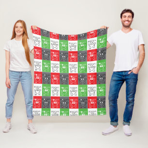 Bull Terrier Pop Art Focus on the BRA inspiration Fleecefilt