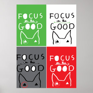 Bull Terrier Pop Art Focus on the BRA inspiration Poster