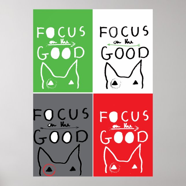 Bull Terrier Pop Art Focus on the BRA inspiration Poster (Framsidan)