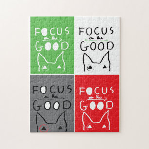 Bull Terrier Pop Art Focus på BRA offert Postc Pussel