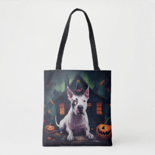 Bull Terrier Pumpa Halloween Skräckinjagande Tygkasse