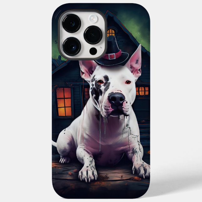 Bull Terrier Pumpkins Halloween Scary (Baksida)