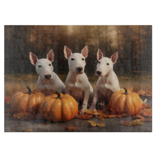 Bull Terrier Puppy Autumn Delight Pumpkin (Framsidan)