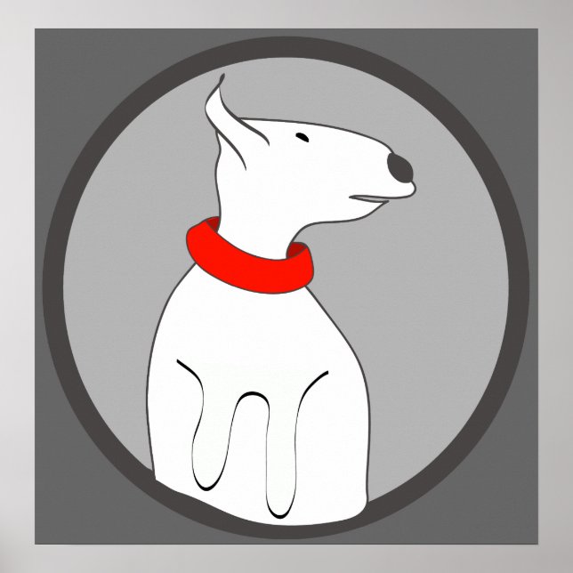 BULL TERRIER RED FLLAR PUPPY POSTER (Framsidan)