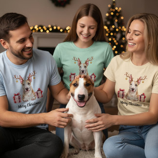 Bull Terrier Reindeer T Shirt