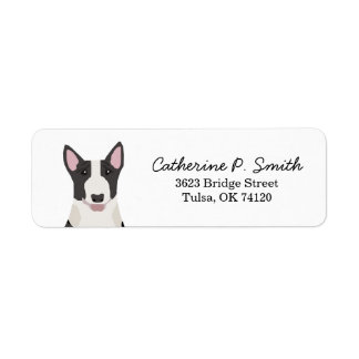 Bull Terrier Returadress Etikett