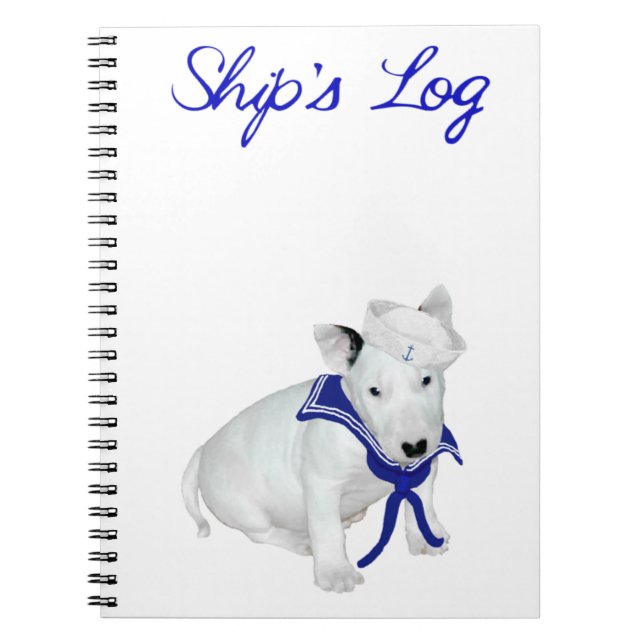 Bull Terrier Sjöman Anteckningsbok (Framsidan)