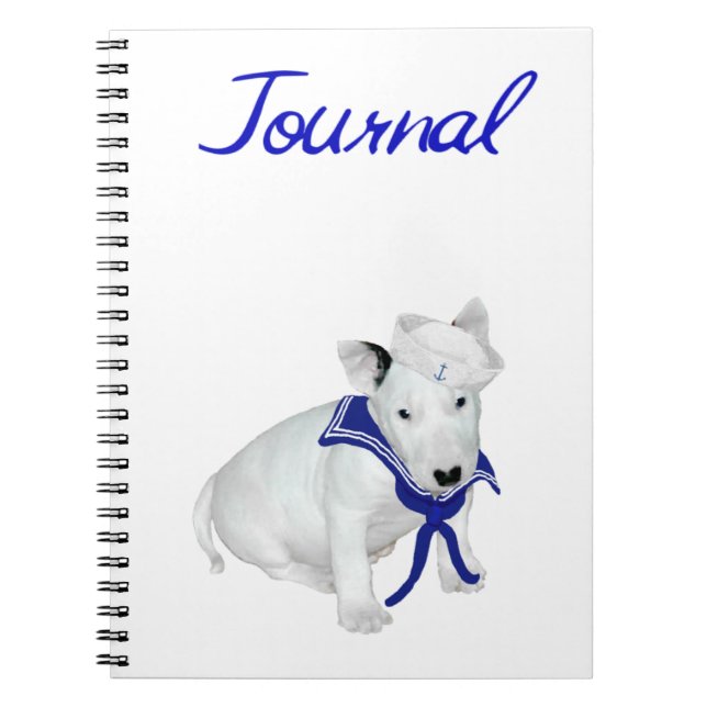 Bull Terrier Sjöman Journal Anteckningsbok (Framsidan)