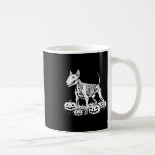 Bull Terrier Skeleton Birthday Halloween Manar Wom Kaffemugg