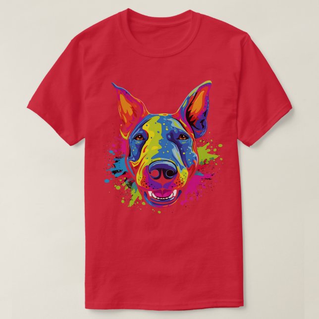 Bull Terrier Smiling T Shirt (Design framsida)