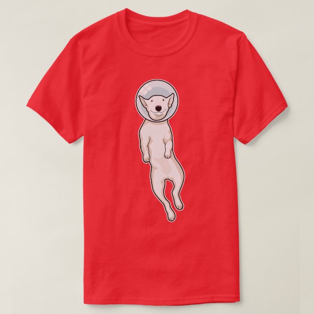 Bull Terrier Space T Shirt (Design framsida)