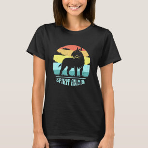 Bull Terrier Spirit Animal Vintage Retro Sunset Do T Shirt