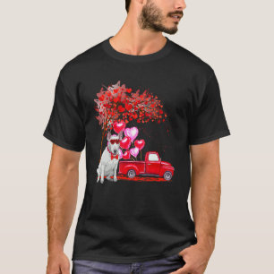 Bull Terrier Sunglasses Hearts Träd Pickupare Last T Shirt