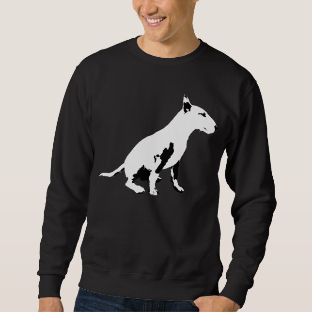 Bull Terrier Sweatshirt Bull Terrier Hund tröja (Framsida)