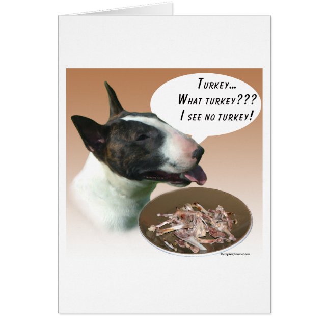 Bull Terrier Turkiet Hälsningskort (Framsidan)