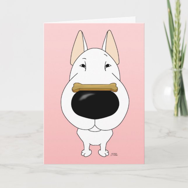 Bull Terrier Valentine Helgkort (Framsida)